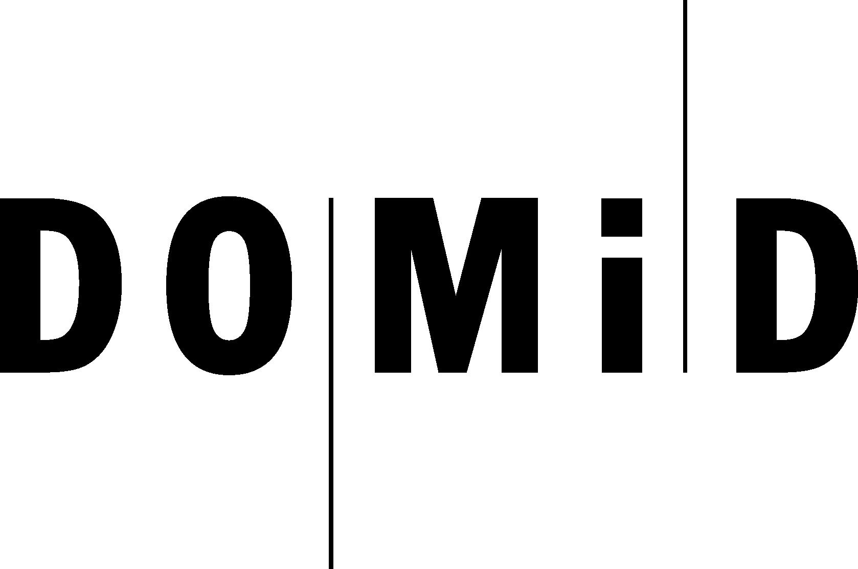 Die Grafik zeigt das DOMiD Logo in schwarz-weiß.