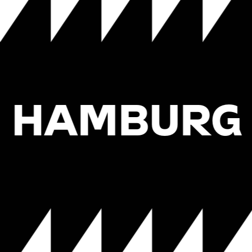 Ein schwar-weiß gezacktes desigh in Hintergrund. Überschift lautet: HAMBURG.